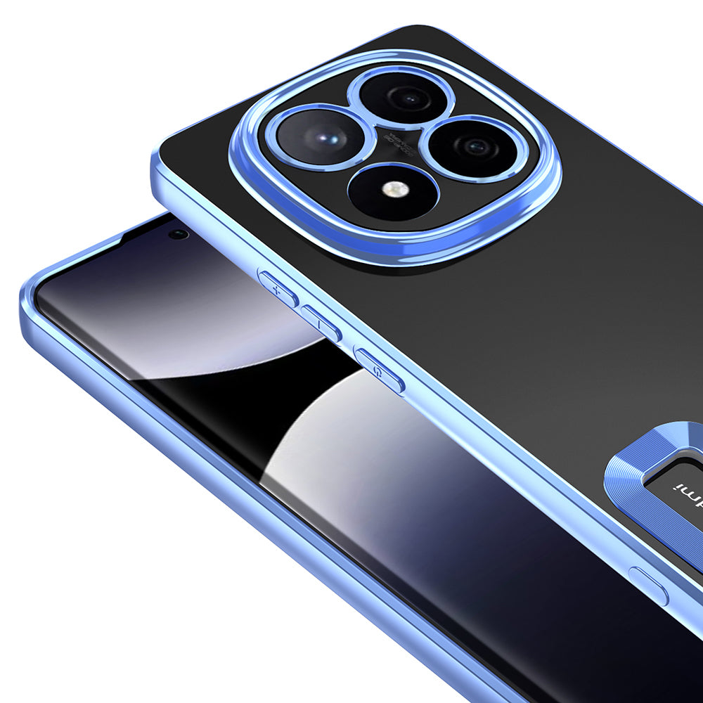 Xiaomi Redmi Note 14 Pro 4G Kılıf Kamera Korumalı Logo Gösteren Zore Omega Kapak Sierra Mavi