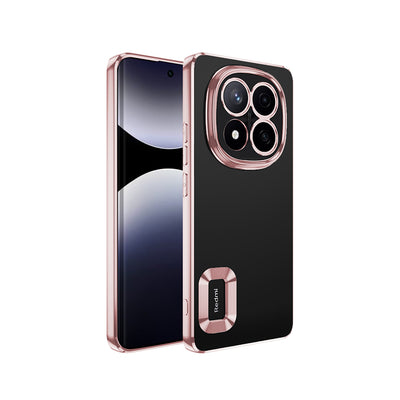 Xiaomi Redmi Note 14 Pro 4G Kılıf Kamera Korumalı Logo Gösteren Zore Omega Kapak Rose Gold