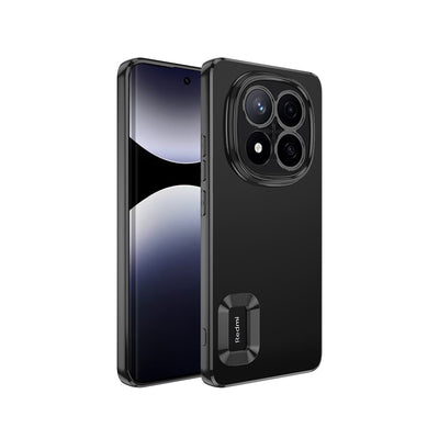 Xiaomi Redmi Note 14 Pro 4G Kılıf Kamera Korumalı Logo Gösteren Zore Omega Kapak Siyah