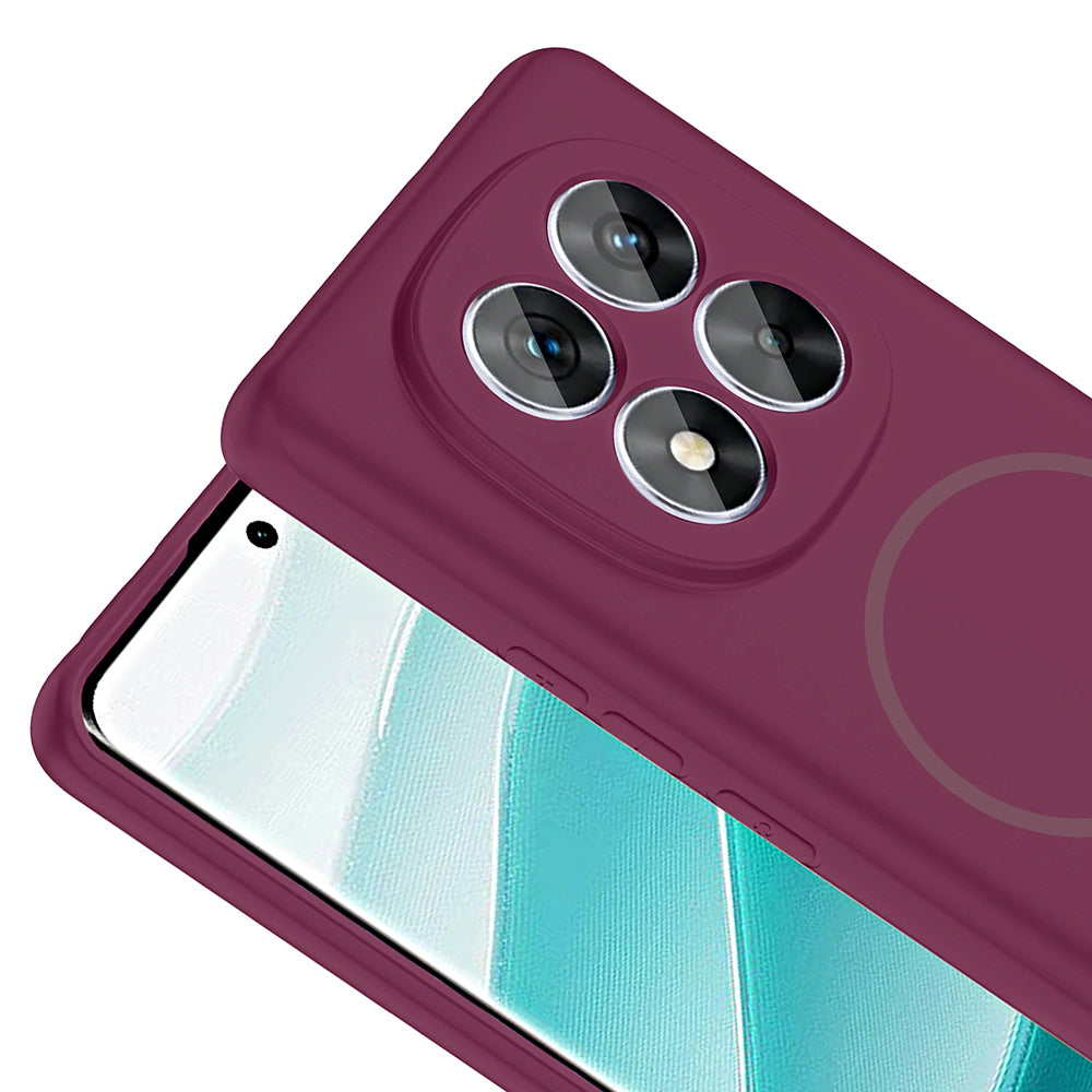 Xiaomi Redmi Note 14 Pro 4G Kılıf M-safe Şarj Özellikli Zore Meta Kapak Titanyum-Gri