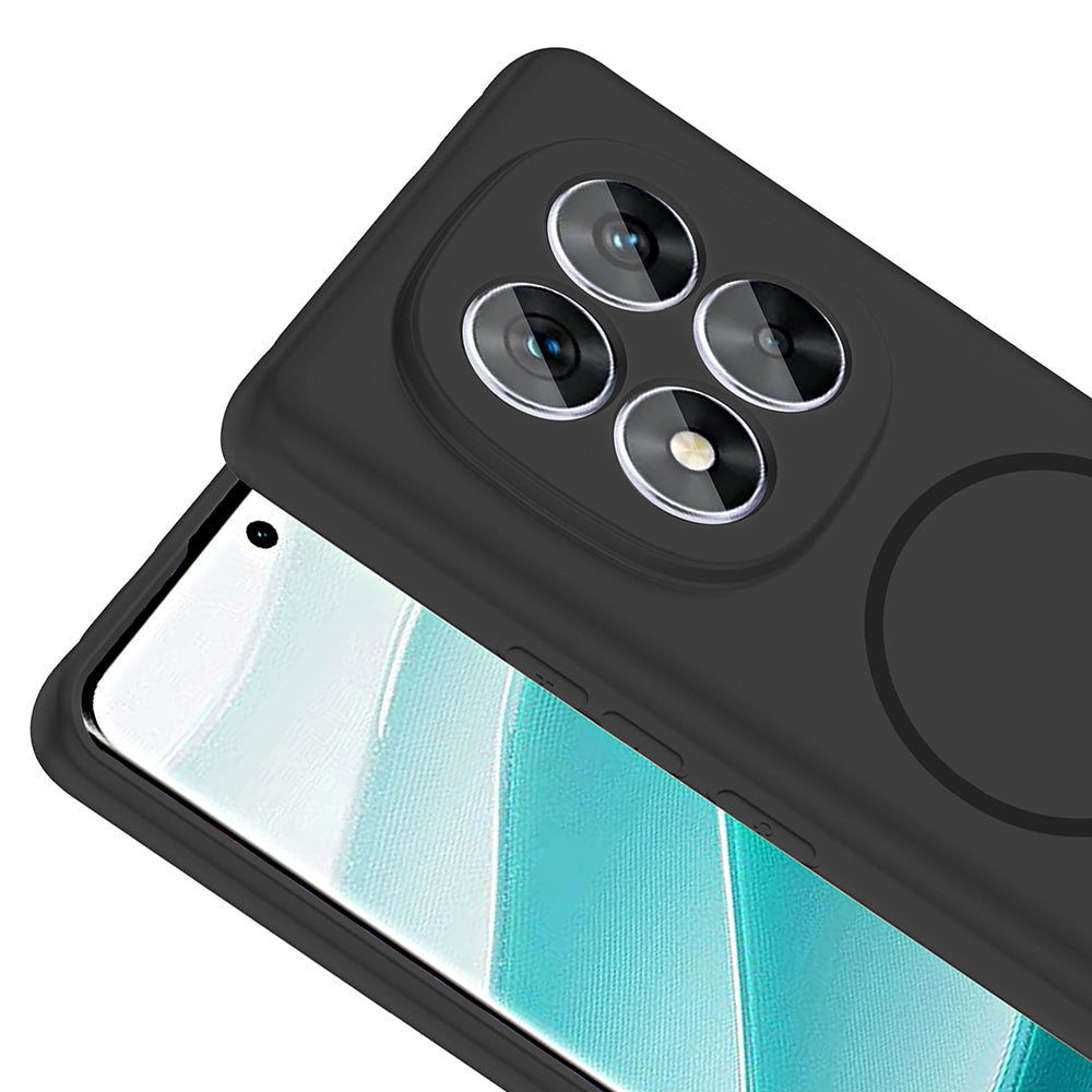 Xiaomi Redmi Note 14 Pro 4G Kılıf M-safe Şarj Özellikli Zore Meta Kapak Turuncu