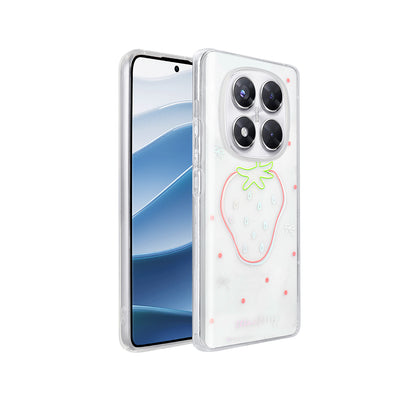 Xiaomi Redmi Note 14 Pro 4G Kılıf Şeffaf Figürlü Zore Folk Sert Kapak
