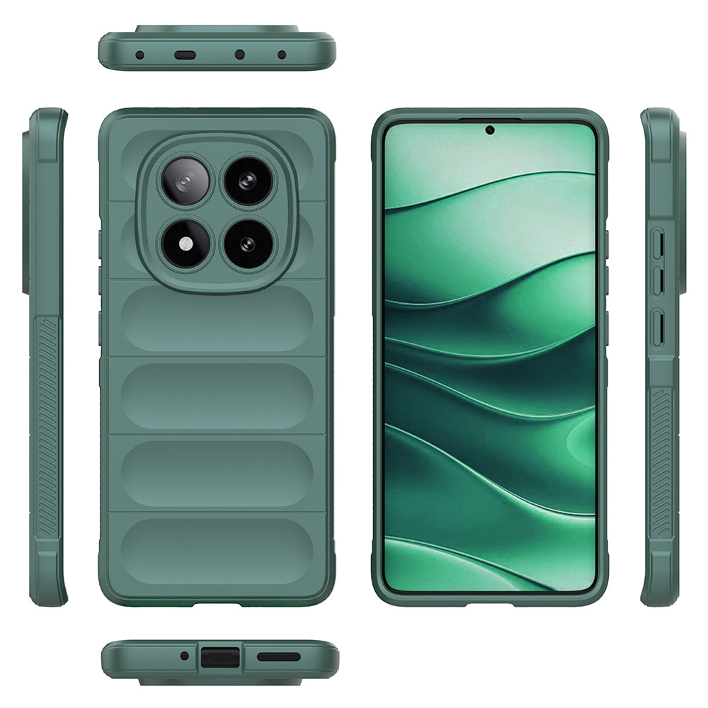 Xiaomi Redmi Note 14 Pro 5G Kılıf Esnek TPU Oyuklu Arka Yüzey Tasarımlı Zore Etnik Silikon Kapak Siyah