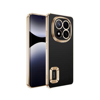 Xiaomi Redmi Note 14 Pro 5G Kılıf Kamera Korumalı Logo Gösteren Zore Omega Kapak Rose Gold