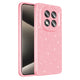 Xiaomi Redmi Note 14 Pro 5G Kılıf Kamera Korumalı Simli Lüks Zore Koton Kapak Açık Pembe
