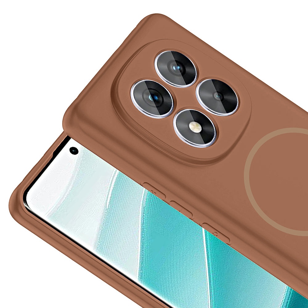 Xiaomi Redmi Note 14 Pro 5G Kılıf M-safe Şarj Özellikli Zore Meta Kapak Mürdüm