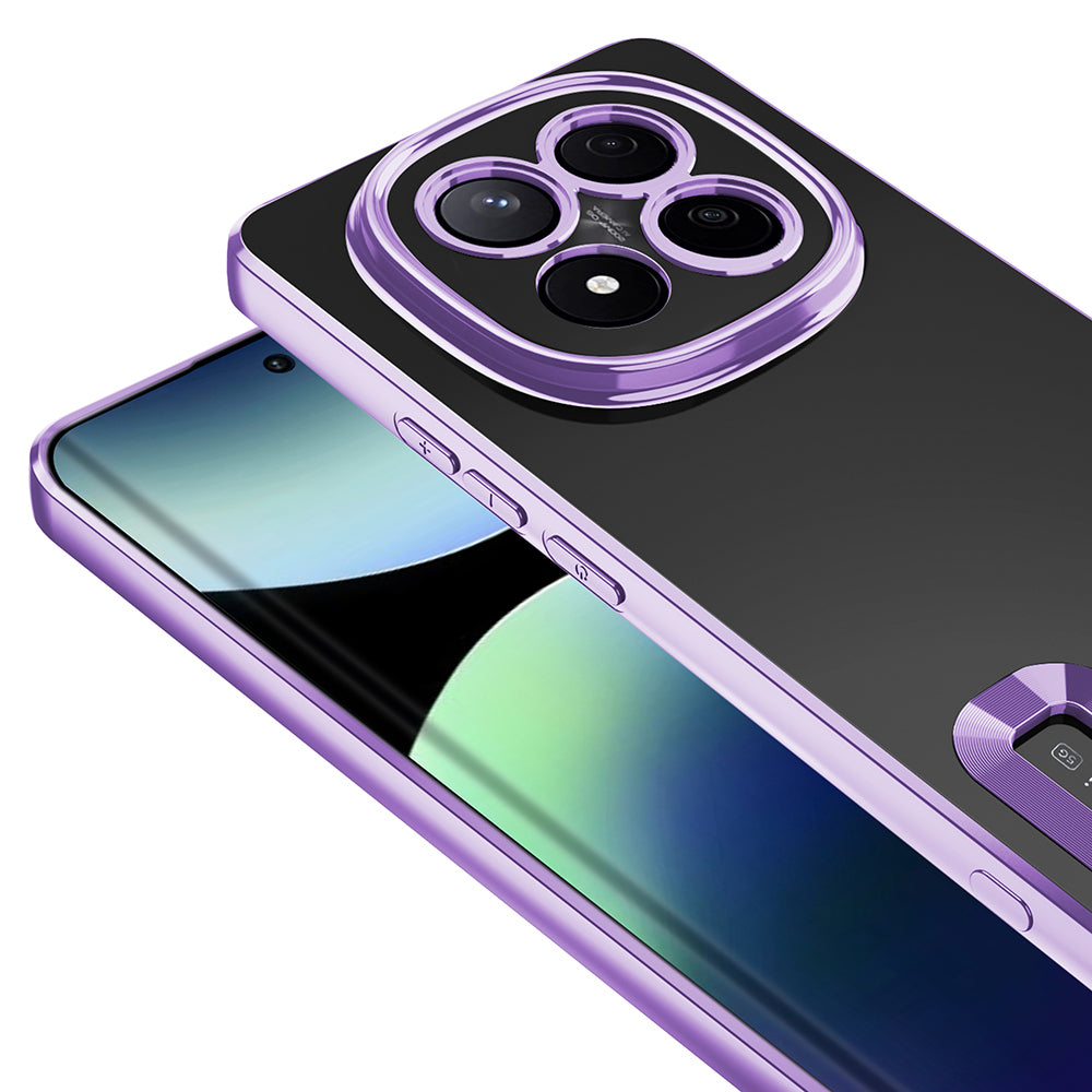 Xiaomi Redmi Note 14 Pro Plus Kılıf Kamera Korumalı Logo Gösteren Zore Omega Kapak Siyah