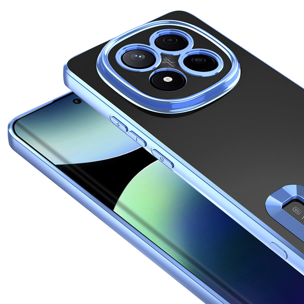 Xiaomi Redmi Note 14 Pro Plus Kılıf Kamera Korumalı Logo Gösteren Zore Omega Kapak Siyah