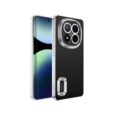 Xiaomi Redmi Note 14 Pro Plus Kılıf Kamera Korumalı Logo Gösteren Zore Omega Kapak Rose Gold