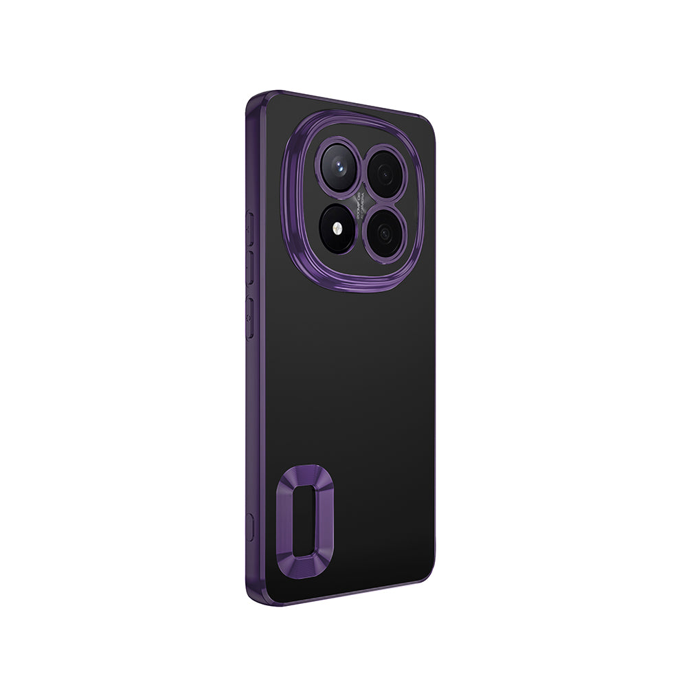 Xiaomi Redmi Note 14 Pro Plus Kılıf Kamera Korumalı Logo Gösteren Zore Omega Kapak Siyah