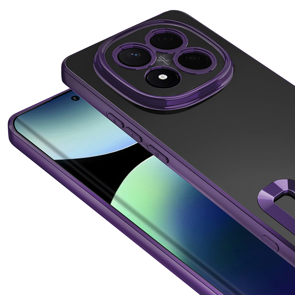 Xiaomi Redmi Note 14 Pro Plus Kılıf Kamera Korumalı Logo Gösteren Zore Omega Kapak Rose Gold
