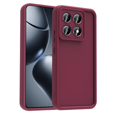Xiaomi Redmi Note 14 Pro Plus Kılıf Kamera Korumalı Zore Ananas Kapak Mürdüm