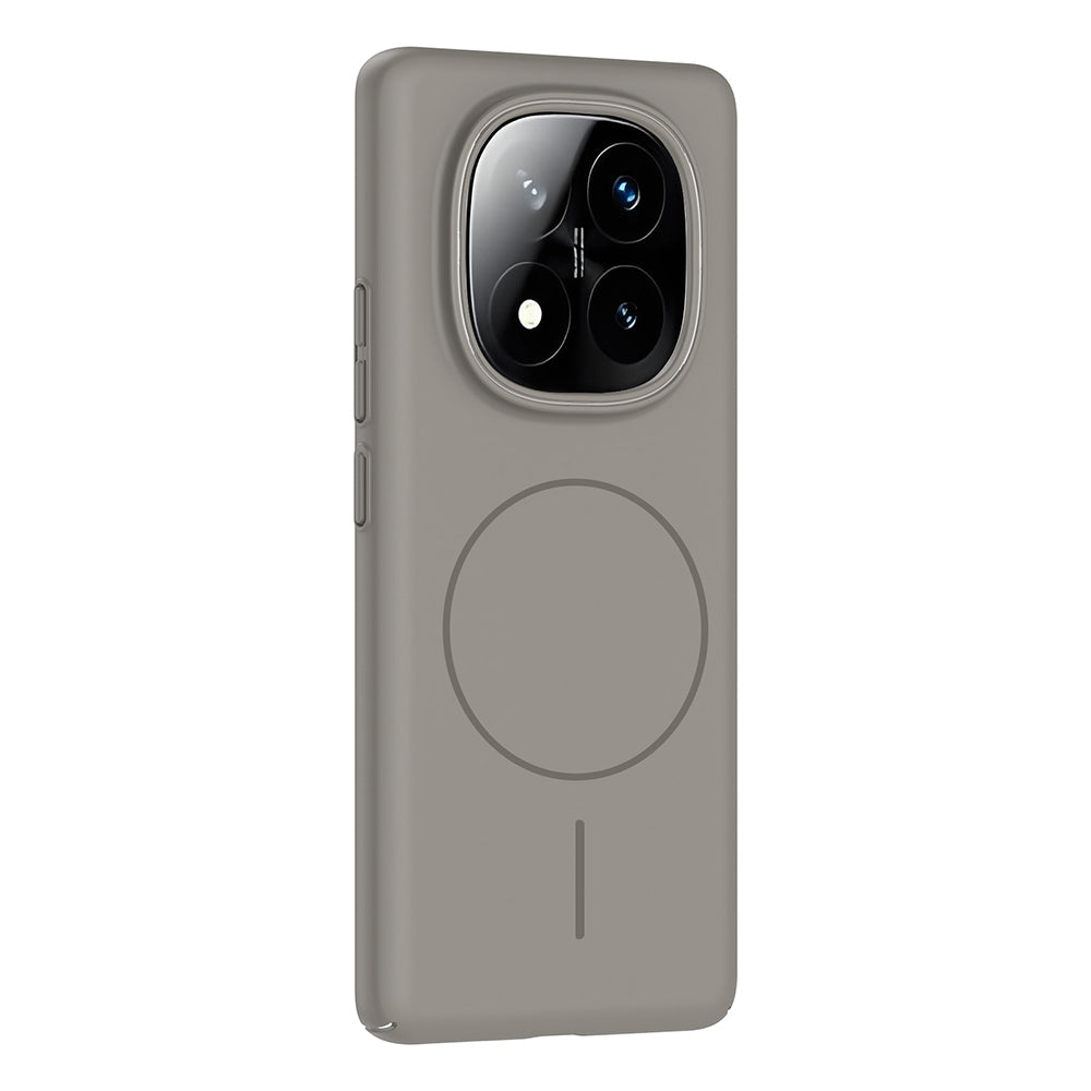 Xiaomi Redmi Note 14 Pro Plus Kılıf M-safe Şarj Özellikli Zore Ruby Sert Kapak Desert Titanyum