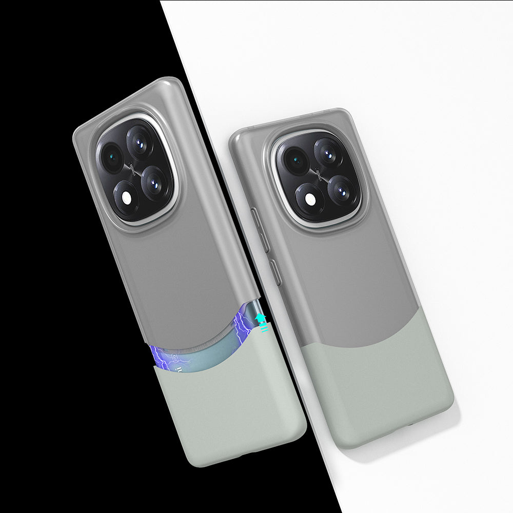 Xiaomi Redmi Note 14 Pro Plus Kılıf Mıknatıslı Zore Duble Kapak Gri