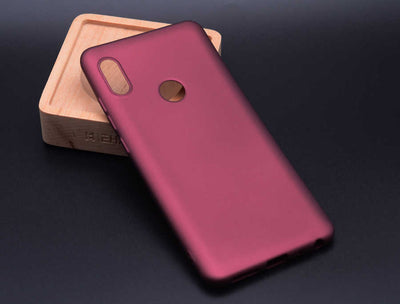 Xiaomi Redmi Note 5 Pro Kılıf Zore Premier Silikon Kapak Mürdüm