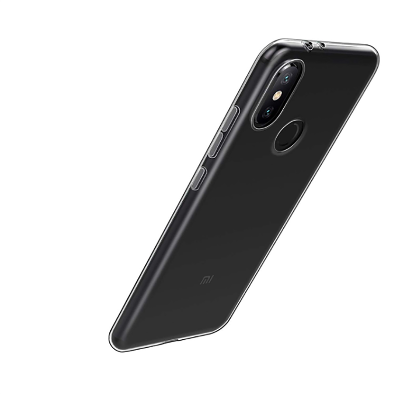 Xiaomi Redmi Note 6 Pro Kılıf Zore Süper Silikon Kapak Renksiz