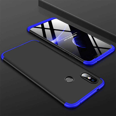 Xiaomi Redmi Note 7 Kılıf Zore Ays Kapak Siyah-Mavi
