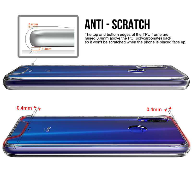 Xiaomi Redmi Note 7 Kılıf Zore Gard Silikon Renksiz