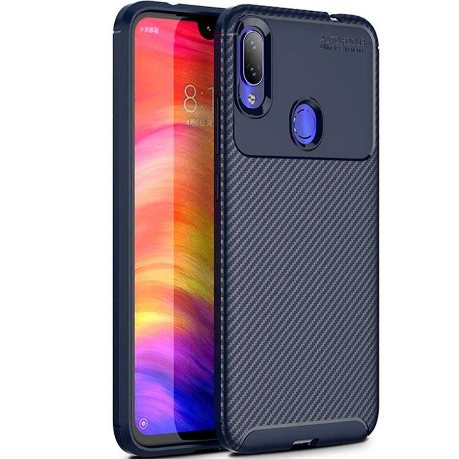 Xiaomi Redmi Note 7 Kılıf Zore Negro Silikon Kapak Kahverengi