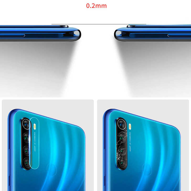 Xiaomi Redmi Note 8 Zore Kamera Lens Koruyucu Cam Filmi Renksiz