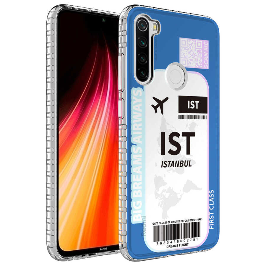 Xiaomi Redmi Note 8 Kılıf Airbag Kenarlı Renkli Desenli Silikon Zore Elegans Kapak NO4