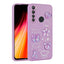 Xiaomi Redmi Note 8 Kılıf Kabartma Figürlü Parlak Zore Toys Silikon Kapak Mor