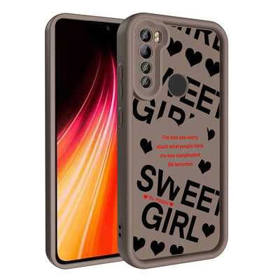 Xiaomi Redmi Note 8 Kılıf Kamera Korumalı Baskılı Arka Yüzey Zore Klas Kapak Koyu Kahve