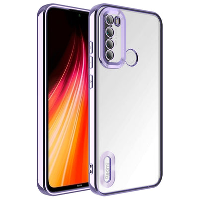Xiaomi Redmi Note 8 Kılıf Kamera Korumalı Logo Gösteren Zore Omega Kapak Sierra Mavi