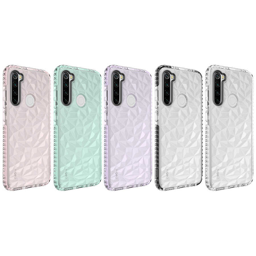 Xiaomi Redmi Note 8 Kılıf Zore Buzz Kapak Beyaz