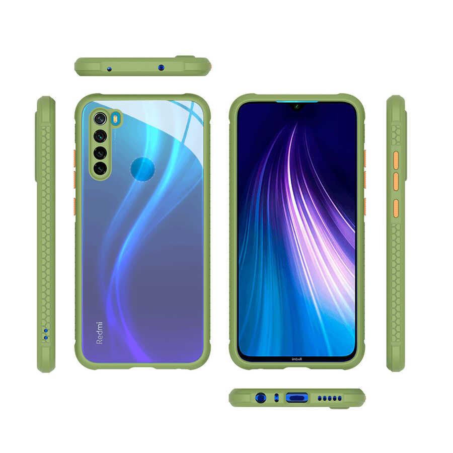 Xiaomi Redmi Note 8 Kılıf Zore Kaff Kapak Koyu Yeşil