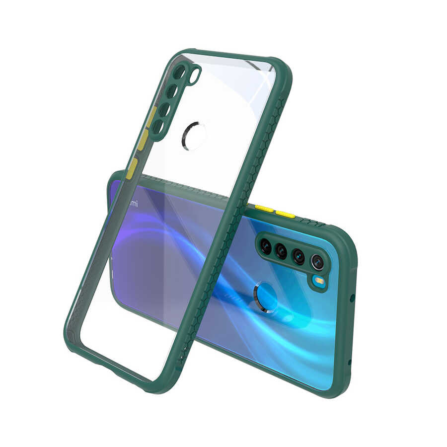 Xiaomi Redmi Note 8 Kılıf Zore Kaff Kapak Koyu Yeşil