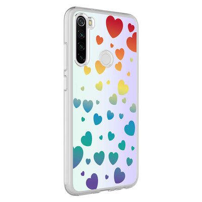 Xiaomi Redmi Note 8 Kılıf Zore M-Blue Desenli Kapak Heart No3