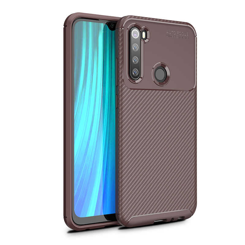 Xiaomi Redmi Note 8 Kılıf Zore Negro Silikon Kapak Kahverengi