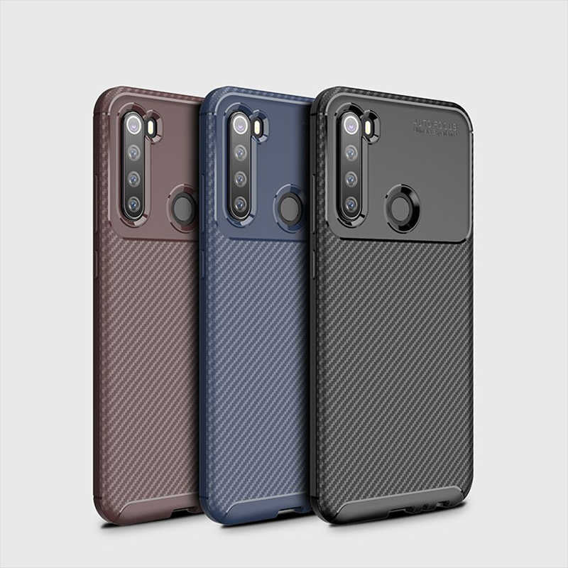 Xiaomi Redmi Note 8 Kılıf Zore Negro Silikon Kapak Kahverengi