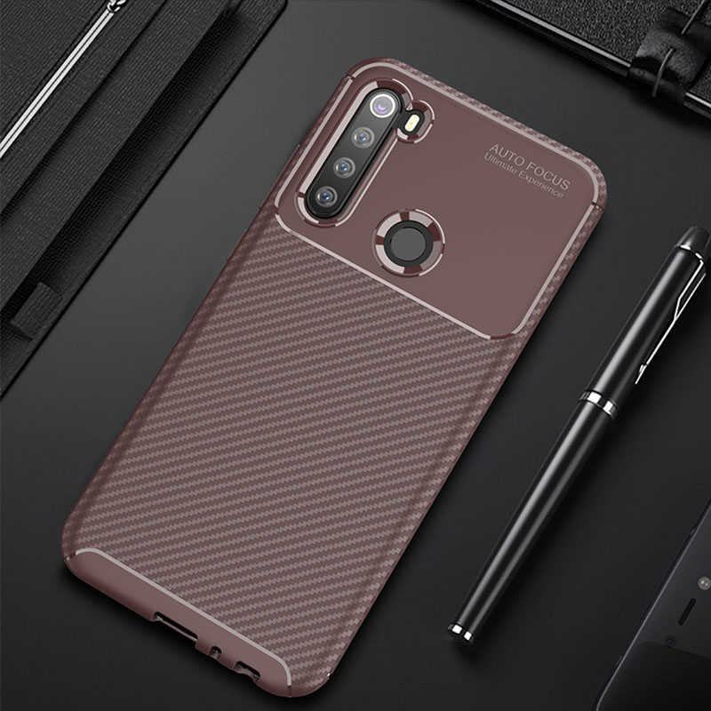 Xiaomi Redmi Note 8 Kılıf Zore Negro Silikon Kapak Kahverengi