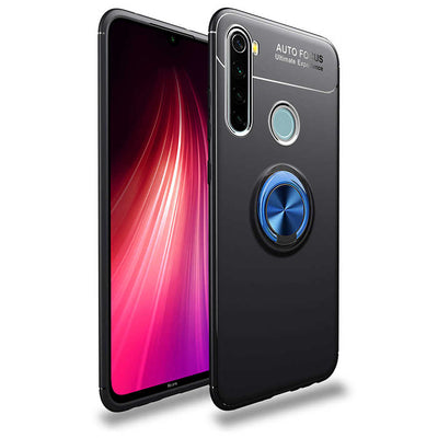 Xiaomi Redmi Note 8 Kılıf Zore Ravel Silikon Kapak Siyah-Mavi
