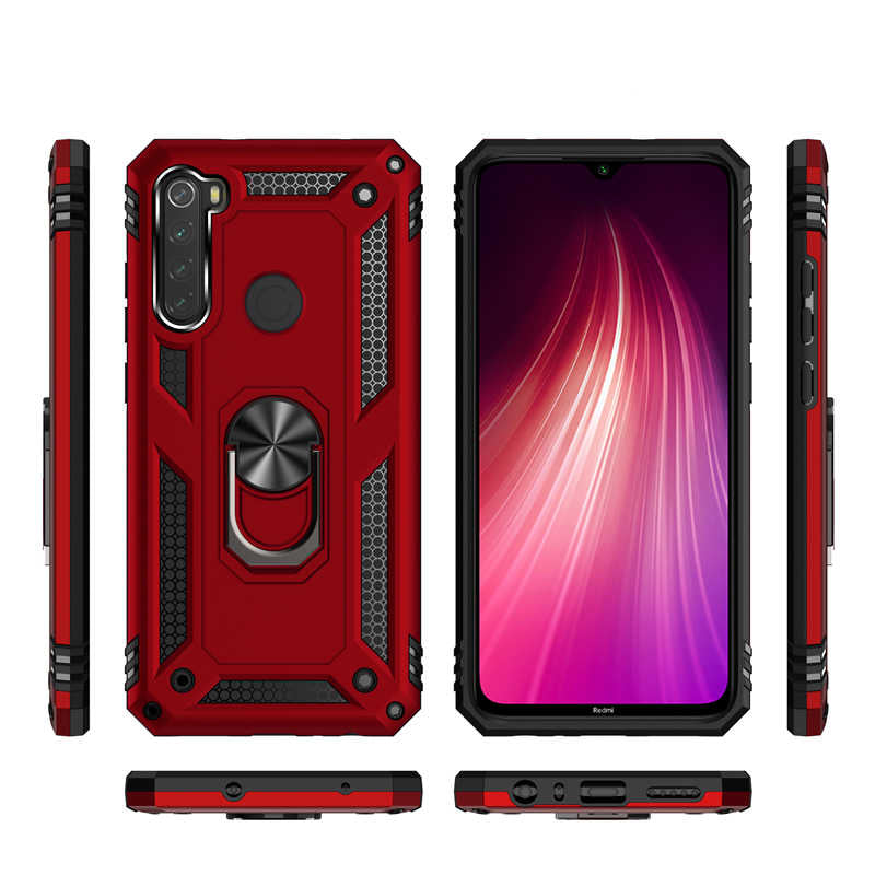 Xiaomi Redmi Note 8 Kılıf Zore Vega Kapak Kırmızı