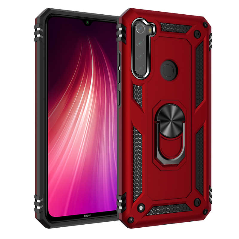 Xiaomi Redmi Note 8 Kılıf Zore Vega Kapak Kırmızı