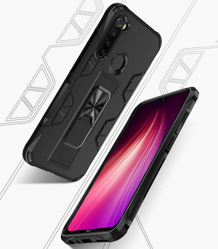 Xiaomi Redmi Note 8 Kılıf Zore Volve Kapak Kırmızı