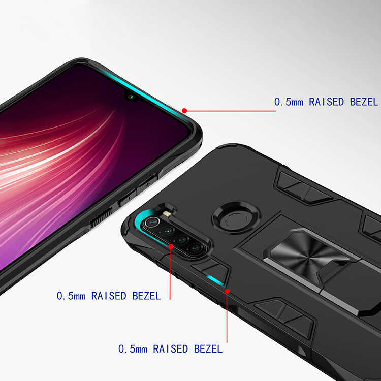 Xiaomi Redmi Note 8 Kılıf Zore Volve Kapak Gri