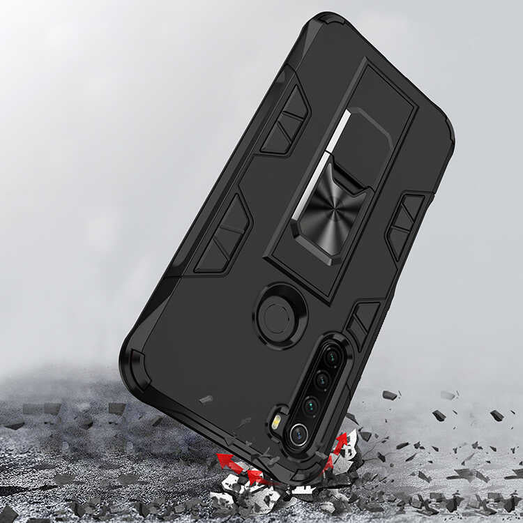 Xiaomi Redmi Note 8 Kılıf Zore Volve Kapak Kırmızı