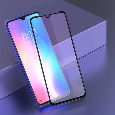 Xiaomi Redmi Note 8 Pro Zore Kenarları Kırılmaya Dayanıklı Cam Ekran Koruyucu Siyah