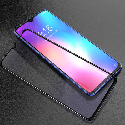Xiaomi Redmi Note 8 Pro Zore Kenarları Kırılmaya Dayanıklı Cam Ekran Koruyucu Siyah
