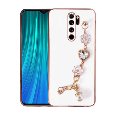 Xiaomi Redmi Note 8 Pro Kılıf El Tutamaçlı Kamera Korumalı Zore Taka Silikon Kapak Beyaz