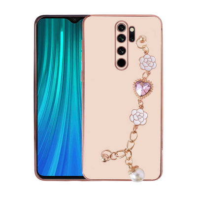 Xiaomi Redmi Note 8 Pro Kılıf El Tutamaçlı Kamera Korumalı Zore Taka Silikon Kapak Pembe