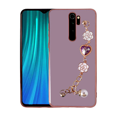 Xiaomi Redmi Note 8 Pro Kılıf El Tutamaçlı Kamera Korumalı Zore Taka Silikon Kapak Mor