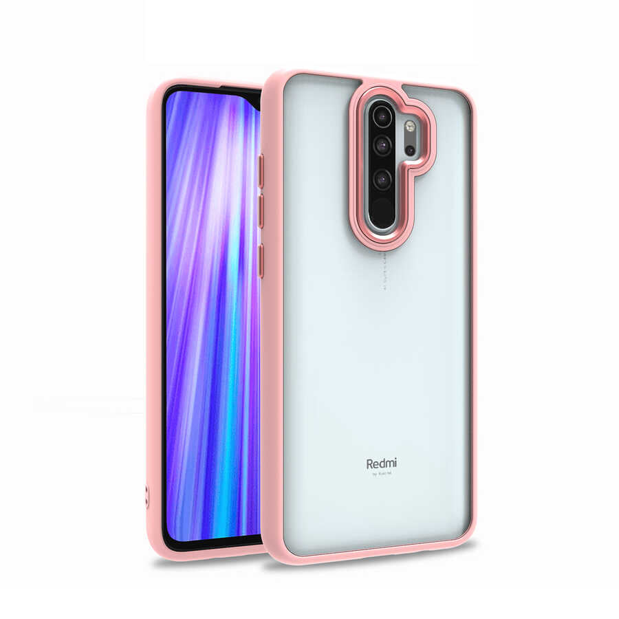 Xiaomi Redmi Note 8 Pro Kılıf Zore Flora Kapak Rose Gold