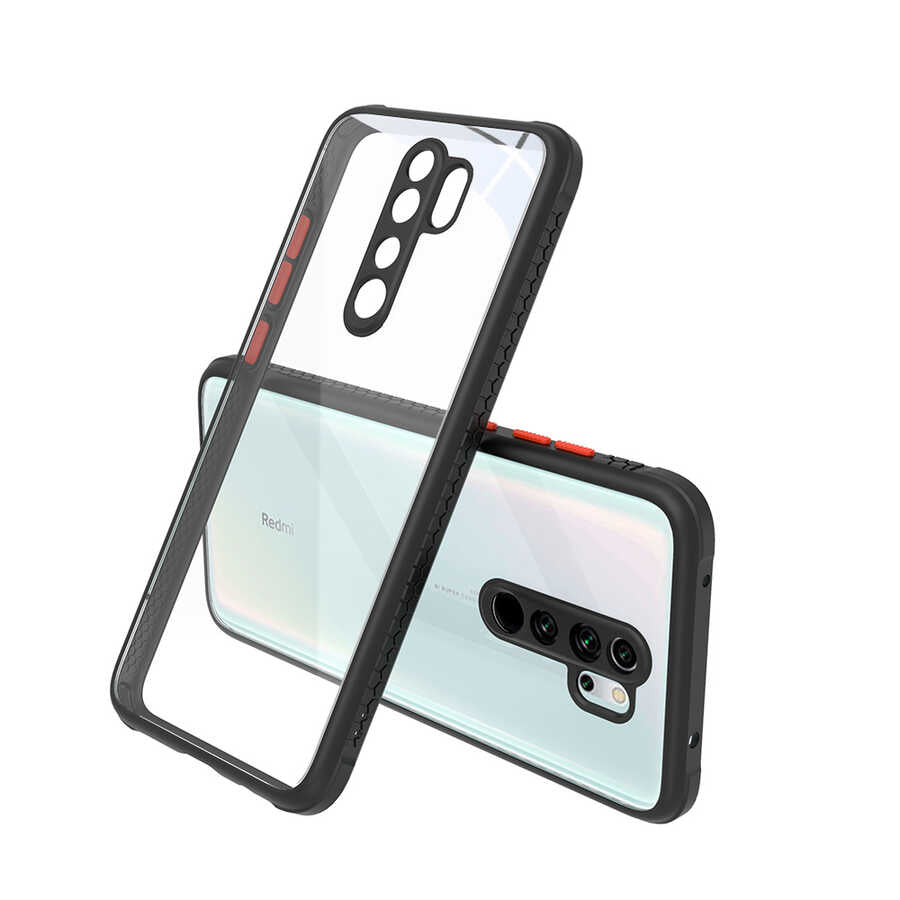 Xiaomi Redmi Note 8 Pro Kılıf Zore Kaff Kapak Siyah