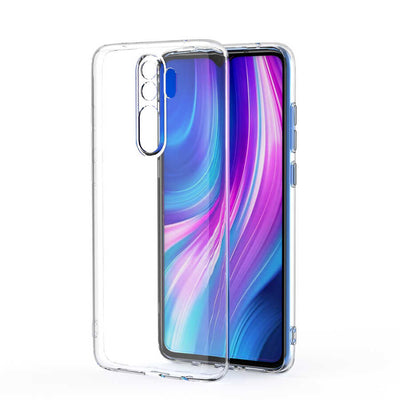 Xiaomi Redmi Note 8 Pro Kılıf Zore Kamera Korumalı Süper Silikon Kapak Renksiz