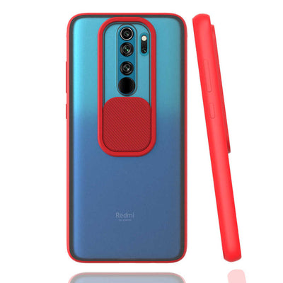 Xiaomi Redmi Note 8 Pro Kılıf Zore Lensi Kapak Pembe Açık